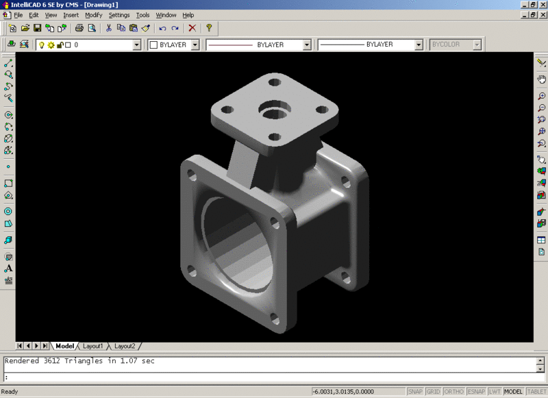 STL Import for IntelliCAD Screenshot
